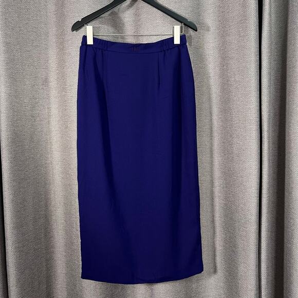 Justin Taylor Vintage 2 Piece Skirt and Blazer Suit Purple Embellished Size 10 - Picture 5 of 16